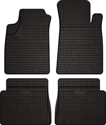 Image de Tapis de sol voiture en caoutchouc pour Renault Kangoo I (1997-2008, kombivan) Noir, lot de 4 pièces, fixations