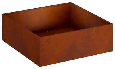 Zdjęcie produktu dla vidaXL Doniczka ogrodowa, imitacja rdzy, 40 x 40 x 20 cm, stal odporna na warunki atmosferyczne