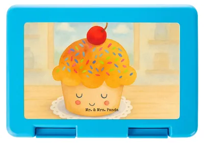 Produktbild von Mr. & Mrs. Panda Lunchbox Cupcake Design - Weiß - Geschenk, Wunder, Snackbox, Muffin, Küche Deko, Bentobox, Brot Aufbewahrungsbox, Bento Box, Motivation Sprüche, Cupcakes