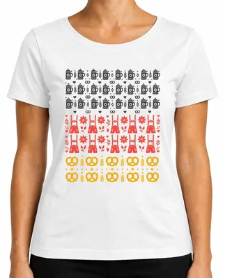 Immagine prodotto di , pantaloni in pelle tradizionali, boccale di birra, camicia tradizionale, abito tradizionale (Dirndl), cuore, t-shirt da donna, bianco, taglia 3XL
