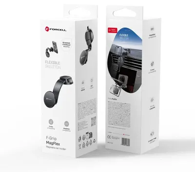 Produktbild von FORCELL F-Grip MagFlex Automobilhalterung für Windschutzscheibe/Armaturenbrett/Gitter, kompatibel mit MagSafe, schwarz
