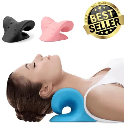 Produktbild von NeckStretch Nackenstrecker – Nackendehner mit 2 Dehnstufen für Halswirbelsäule & Schultern, ohne Strom – Blau