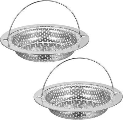 Productafbeelding van Famanu set van 2 afvoersieven met handgreep - 11 cm