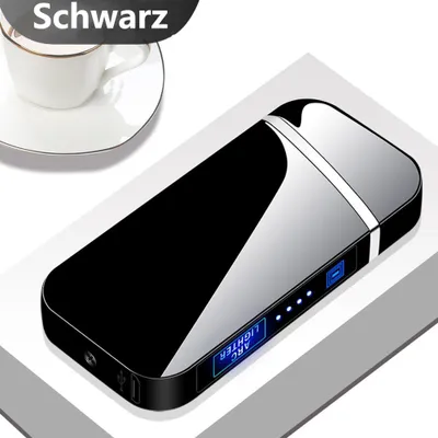 Produktbild von USB Elektrisches Feuerzeug Fingerabdruck Touch Fire Electronic Plasma Double Arc Feuerzeug Windproof Metall Feuerzeuge Zigarettenanzünder