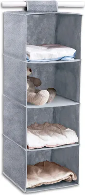 Produktbild von Centi Hängeaufbewahrung 4 Fächer - 84 x 30 x 30 cm - Grau meliert