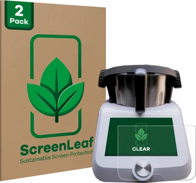 Produktbild von 2x ScreenLeaf Schutzfolie für SilverCrest Monsieur Cuisine Smart nachhaltiger Displayschutz Display Schutz Folie Klar Transparent