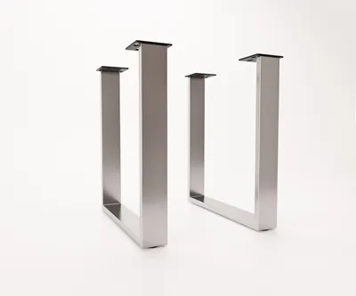 Produktbild von DELIFE Tischgestell Edelstahl Schmal (2er-Set)