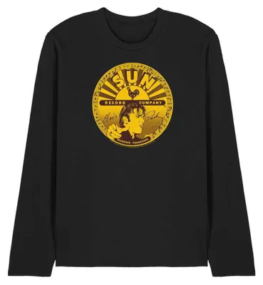 Produktbild von Elvis Presley - "Full Sun Label" T-Shirt für Herren/Damen Uni, Langärmlig TV32835 (XL) (Schwarz)