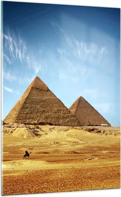 Produktbild von Bilder auf glas - Einteilig - Pyramide Wüste Sand - 70x100cm - Glasbilder - Wandbilder - Bilder - zum Aufhängen bereit - Wanddekoration aus Glas - Glas Bilder - Wandbild auf Glas - GPA70x100-0211
