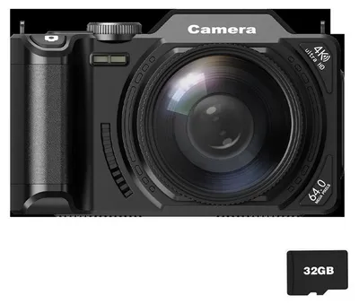 Produktbild von ZELURXX 4K WIFI Vlog Digitalkamera 1080p AF-Objektiv Beauty Filter, 3.0" Display, Anti-Shake, Typ-C, 1200mAh, Einsteiger, Mikrofon, 32GB, Schwarz
