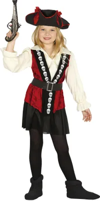 Immagine prodotto di Costume da pirata per bambina bucaniere, taglia:98/104