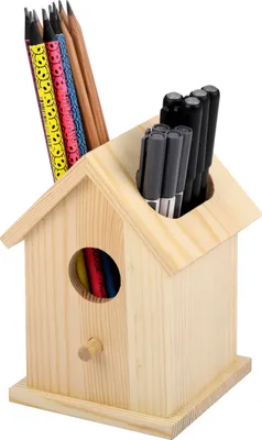 Produktbild von Stiftehalter aus Holz – Aufbewahrungsmöglichkeit für Stifte und Kugelschreiber für Zuhause, Büro oder Schule – Stifteorganizer – Geschenkidee für Lehrer