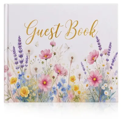Gästebuch Hardcover Blumenmuster 120 Seiten 22×18 cm