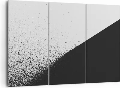 Produktbild von Bild auf Leinwand - Leinwandbild - 3 Teile - Schwarzweiß Hintergrund Geometrie - 165x110cm Wand Bild Wanddeko Wandbilder Leinwanddruck Bilder Wanddekoration Leinwand bilder CE165x110-4989