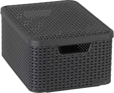 Obrázek produktu pro Koš s víkem STYLE BOX M tmavě šedý 18L CURVER