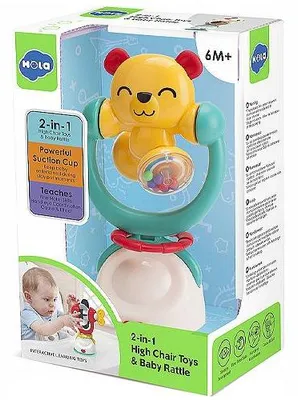 Produktbild von Grzechotka 2w1 Miś z przyssawką dla dzieci od 6 miesiąca