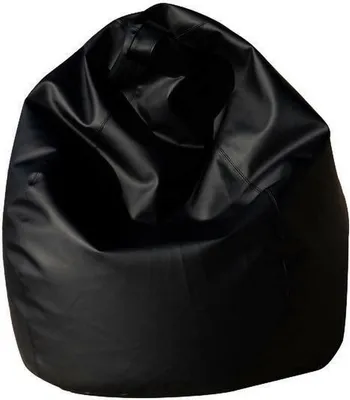 Produktbild von Einfarbiger Sitzsack, schwarze Farbe, Maße 80 x 120 x 80 cm