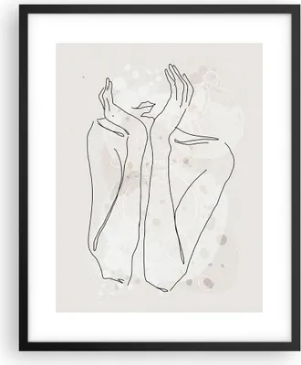 Produktbild von Gerahmtes Poster - Schwarzer Rahmen - Grafik Frau Licht - 40x50 cm - Wand Bild - Wanddeko - Wandbilder - Kunstposter - Wandposter - Bilderrahmen - Bilder - Kunstdruck - P2BPA40x50-4656