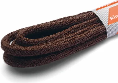 Produktbild von RINGELSPITZ - Rund Dünn – Feine Schnürsenkel für Elegante Schuhe - 90 cm, mittelbraun