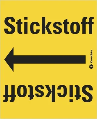 Produktbild von Dreifke® Rohrleitungsband Stickstoff, praxisbewährt, ab Ø 50mm, gelb/schwarz,...