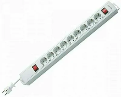 Produktbild von REV Supraline Steckdosenleiste Mehrfachstecker 9fach mit 2 Schalter weiß