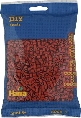 Produktbild von 3000 Hama Midi Bügelperlen - Rotbraun