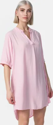 Produktbild von Rayshyne Leichtes Damen Longshirt mit Bündchen und Galonstreifen PM23 Rosa Einheitsgröße 34 - 38