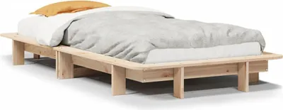 Image de vidaXL Lit en bois massif sans matelas 90x190 cm pin