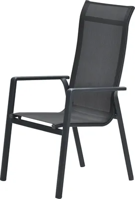 Produktbild von Garden Impressions Osaka stapelbarer Stuhl - carbon black -  mittel grau