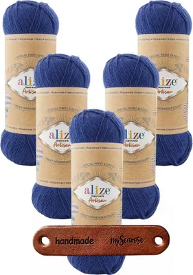 Produktbild von 5 x ALIZE Superwash Artisan 797 Navy mit Label