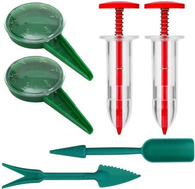 Produktbild von Mini-Zaadverdeler-Set, handzaaimachine mit Zaailingstok und Widger, Set für das Pflanzen von Gemüse und Blumen