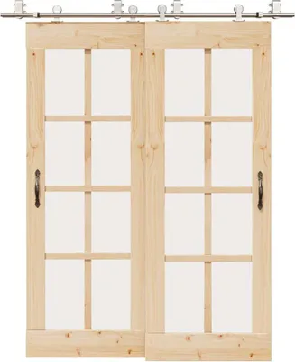 Obrázek produktu pro vidaXL Sada kování pro posuvné dveře 183 cm nerezová ocel stříbrná
