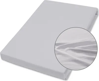Produktbild von Traumhaft gut schlafen Jersey-Elasthan Spannbetttuch, verschiedene Farben und Größen, Farbe: Hellgrau, Größe: 180-200 cm x 200 cm