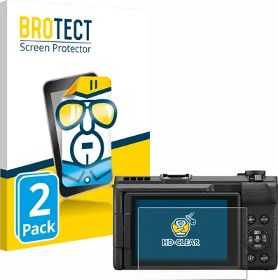 Produktbild von 2x Für Canon PowerShot V1 Schutzfolie BROTECT Displayschutz Display Schutz Folie Klar Transparent