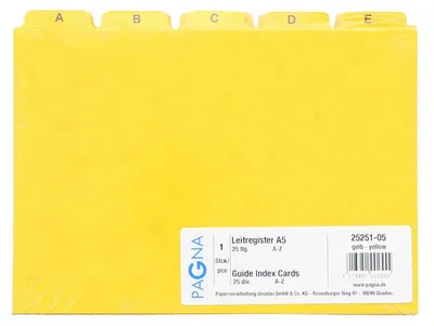 Produktbild von Pagna Leitregister A5 25tlg. A-Z gelb