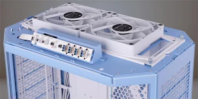 Produktbild von Thermaltake The Tower 600 Hydrangea Blue, Midi Tower, PC, Blau, ATX, micro ATX, Mini-ITX, SPCC, Gehärtetes Glas, Gaming
