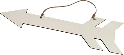 Produktbild von Holzpfeil mit Anhänger Sperrholz, 38 cm