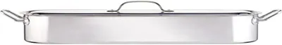Productafbeelding van Grote Vispan - Visketel - Vis Bereiden - Inductie Geschikt - 615 cm - Zilver