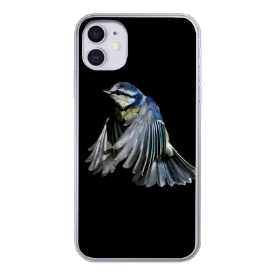 Produktbild von MuchoWow® Handyhülle Schutzhülle Hülle für iPhone 11 Vögel - Federn - Schwarz Silikon Softcase Handy Hülle - Handytasche