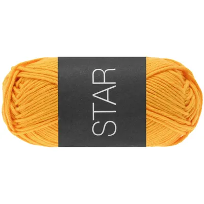 A ball of orange yarn with a black label.