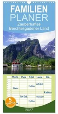 Obrázek produktu pro Rodinný plánovač 2027 – Kouzelné Berchtesgadenské jezero s 5 sloupci (nástěnný kalendář, 21 x 45 cm) CALVENDO