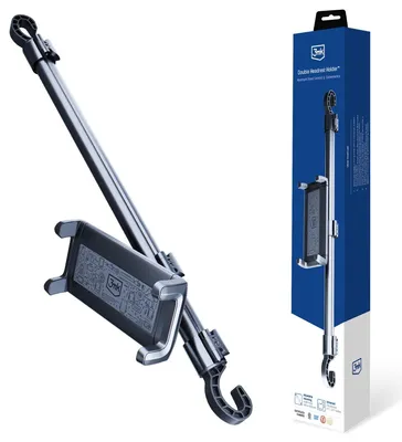 Obrázok produktu pre 3MK Double Headrest Holder, Mobilný telefón / smartfón, Tablet/UMPC, Aktívny držiak, Auto, Cestovanie, Čierna