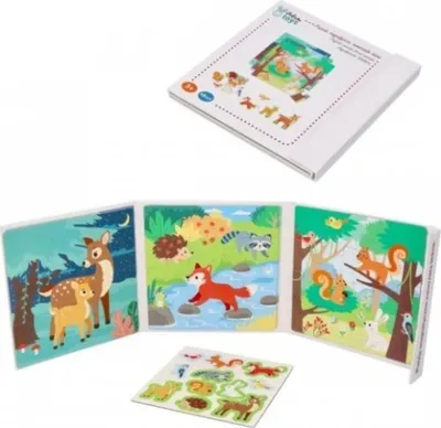 Immagine prodotto di Libro di puzzle magnetici, Animali della foresta