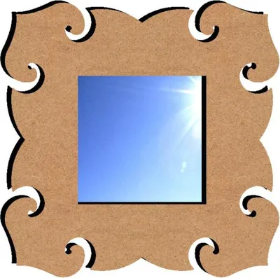 Obrázok produktu pre Gomille MDF barokové zrkadlo 38 cm kreatívne remeselné hračky dekorácie