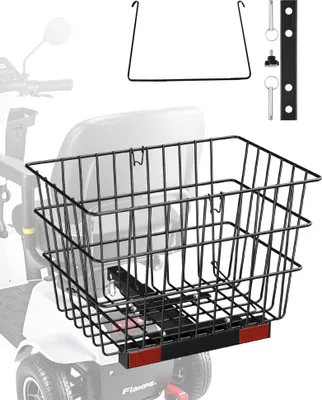 Obrázek produktu pro Zadní koš pro elektrický skútr - Zadní koš pro seniorský skútr - Pomůcka pro mobilitu 39x30x30cm - Koš pro elektrický skútr