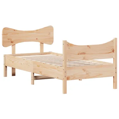 Produktbild von vidaXL Massivholzbett ohne Matratze 75x190 cm Kiefernholz