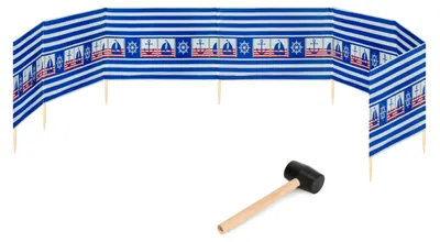 Produktbild von Garronda Strand Windschutz Sichtschutz 10m lang plus Gummihammer GAEX001