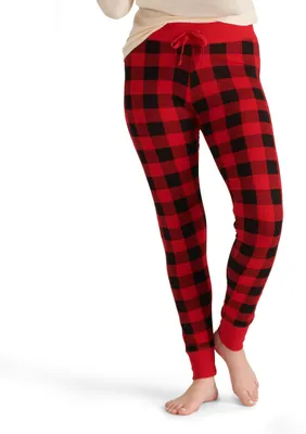 Obrázok produktu pre Dámske pyžamové legíny Little Blue House, vzor "buffalo plaid", veľkosť XS