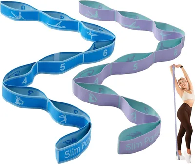 Zdjęcie produktu dla Yoga Stretch Band, 9 Pętli, Wysoko Elastyczny, Do Głębokiego Rozciągania, Do Treningu Jogi