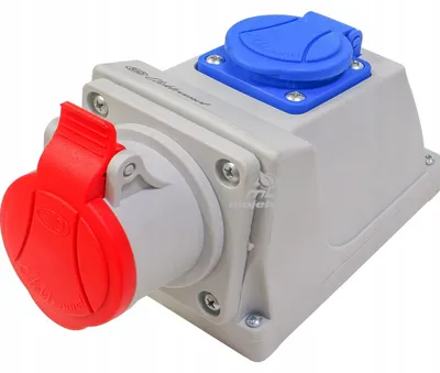 Obrázek produktu pro ELEKTROMET Gniazdo siłowe 16A 400V IP44 stałe 4P Czerwené